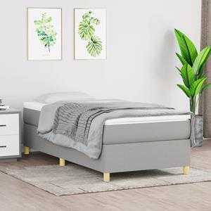 VidaXL Boxspring met matras stof lichtgrijs 90x190 cm