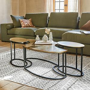 Loberon Salontafel set van 3 Pétalique