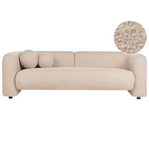 BELIANI Driezitsbank bouclé beige LEIREN