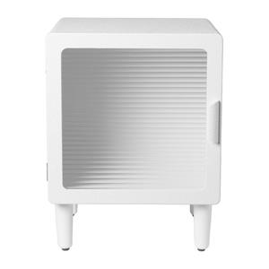 Xenos Nachtkastje Zaha organic met deurtje - MDF - wit - 52.5x40x35 cm
