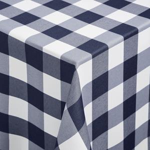 ERWIN M. Tafelkleed Countryline hoekig; 80x80 cm (BxL); blauw; vierkant