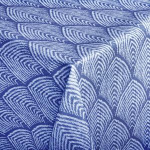 ERWIN M. Tafelkleed Leaf vierkant; 100x100 cm (BxL); blauw; vierkant
