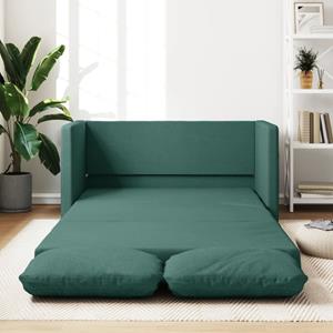 VidaXL Slaapbank vloermodel 2-in-1 112x174x55 cm stof donkergroen