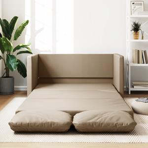VidaXL Slaapbank vloermodel 2-in-1 112x174x55 cm kunstleer cappuccino