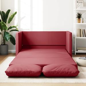 VidaXL Slaapbank vloermodel 2-in-1 112x174x55 cm kunstleer wijnrood