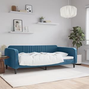 VidaXL Slaapbank 100x200 cm fluweel blauw