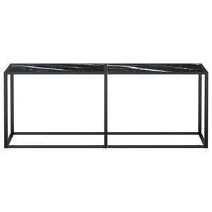 vidaXL Wandtafel 200x35x75,5 cm gehard glas zwartmarmerkleurig