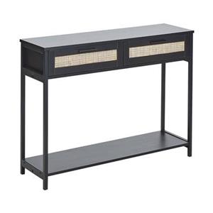 Beliani  OPOCO - Consoletafel - Zwart - Rotan
