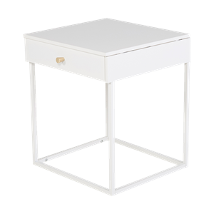 Nest living Lewis metalen nachtkastje wit - 43 x 41 cm