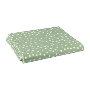 Xenos Tafelkleed dots - groen/wit - 150x220 cm