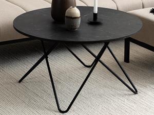 Mobistoxx Ronde salontafel WYRO Ø80 cm zwart