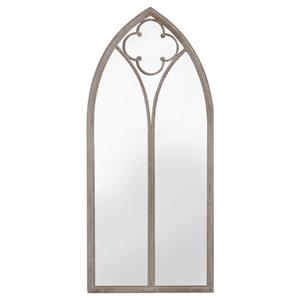 vidaXL Tuinspiegel 70x30 cm ijzer zandkleurig