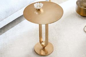 Invicta Interior Ronde bijzettafel ELEGANCE 60cm goud metaal aluminium handgemaakt - 43613