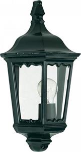 KS Verlichting 240v muurlamp ancona plat zwart - 