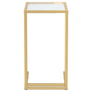 vidaXL Computer bijzettafel 50x35x65 cm gehard glas transparant