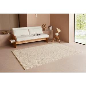 LeGer Home by Lena Gercke Wollen kleed Ainhoa uni, wol, handgeweven vloerkleed, woonkamer, slaapkamer, eetkamer