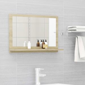 VidaXL Badkamerspiegel 60x10,5x37 cm bewerkt hout sonoma eikenkleurig