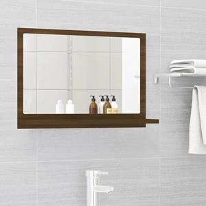 VidaXL Badkamerspiegel 60x10,5x37 cm bewerkt hout bruin eikenkleur