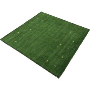Carpetfine Wollen kleed Gabbeh-Uni zuivere wol, met de hand geweven, gabbeh loom diermotief, speciaal model vierkant
