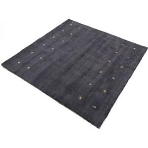 Carpetfine Wollen kleed Gabbeh-Uni zuivere wol, met de hand geweven, gabbeh loom diermotief, speciaal model vierkant
