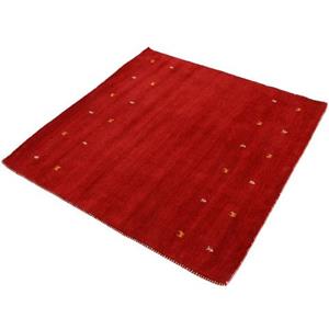 Carpetfine Wollen kleed Gabbeh-Uni zuivere wol, met de hand geweven, gabbeh loom diermotief, speciaal model vierkant