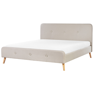 BELIANI Bed stof beige 180 x 200 cm RENNES