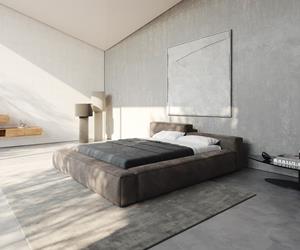 DELIFE Polsterbettgestell Kalinea 140x200 cm Mikrofaser Taupe Vintage