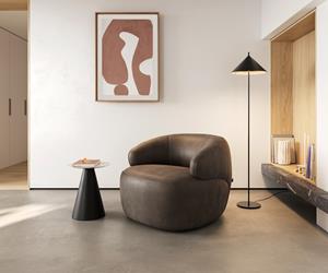 DELIFE Loungesessel Nova 88x88 cm Mikrofaser Taupe Vintage