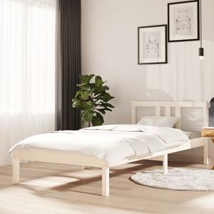 VidaXL Bedframe massief hout wit 90x200 cm