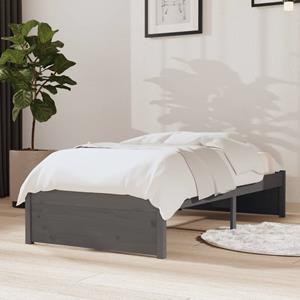 VidaXL Bedframe massief hout grijs 75x190 cm