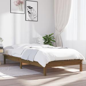 VidaXL Bedframe massief hout honingbruin 75x190 cm