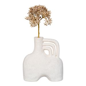 QUVIO Beige vaas - Organische vorm - Keramiek - Beige