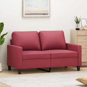 VidaXL Tweezitsbank 120 cm kunstleer wijnrood