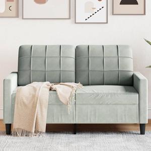 VidaXL Tweezitsbank 120 cm fluweel lichtgrijs