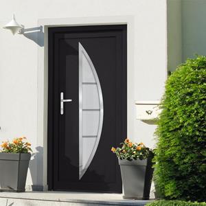 VidaXL Voordeur 98x190 cm PVC antracietkleurig