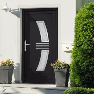 VidaXL Voordeur 108x208 cm PVC antracietkleurig
