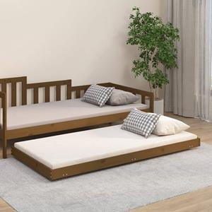 VidaXL Bedframe 75x190 cm massief grenenhout honingbruin