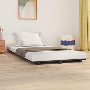 VidaXL Bedframe massief grenenhout grijs 100x200 cm