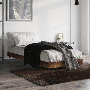 VidaXL Bedframe bewerkt hout gerookt eikenkleurig 75x190 cm