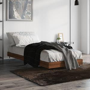 VidaXL Bedframe bewerkt hout bruin eikenkleur 75x190 cm