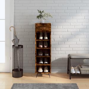 VidaXL Schoenenkast 30x35x105 cm bewerkt hout gerookt eikenkleurig