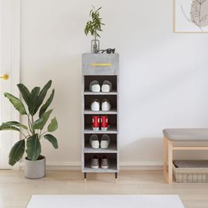 VidaXL Schoenenkast 30x35x105 cm bewerkt hout betongrijs