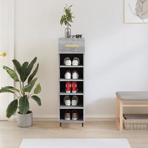 VidaXL Schoenenkast 30x35x105 cm bewerkt hout grijs sonoma eikenkleur