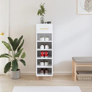VidaXL Schoenenkast 30x35x105 cm bewerkt hout wit