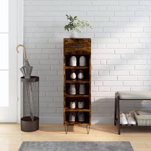 VidaXL Schoenenkast 30x35x105 cm bewerkt hout gerookt eikenkleurig