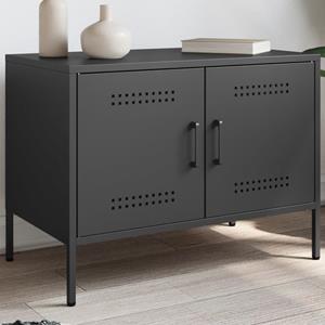 vidaXL Tv-meubel 68x39x50,5 cm staal zwart
