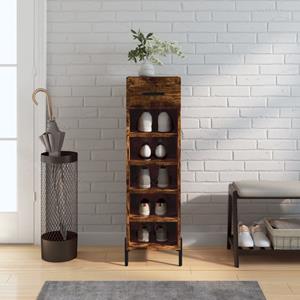 VidaXL Schoenenkast 30x35x105 cm bewerkt hout gerookt eikenkleurig