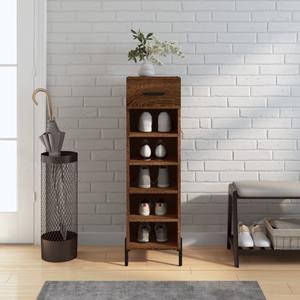 VidaXL Schoenenkast 30x35x105 cm bewerkt hout bruin eikenkleur