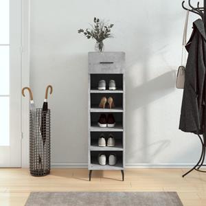 VidaXL Schoenenkast 30x35x105 cm bewerkt hout betongrijs