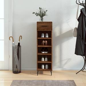 VidaXL Schoenenkast 30x35x105 cm bewerkt hout bruin eikenkleur